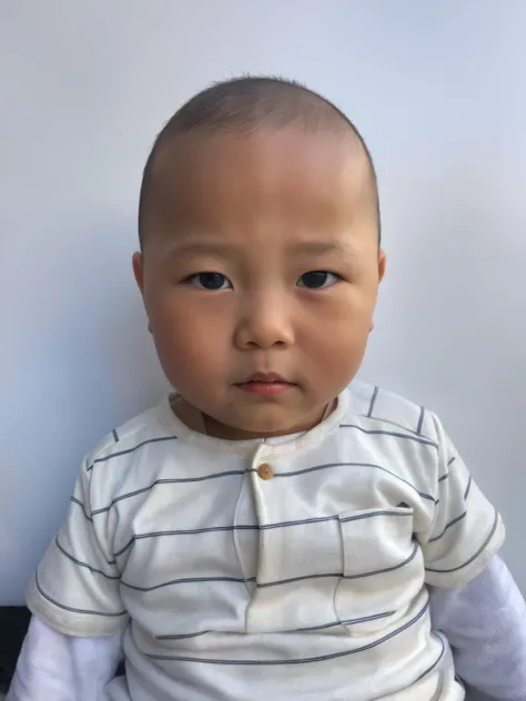 a close up of a baby wearing a robe and smiling, monk clothes, wearing brown robes, ruan jia beautiful!, brown robes, wearing flowing robes, buddhist monk, traditional chinese clothing, portrait of monk, yanjun chengt, portrait shot, wearing simple robes, ...