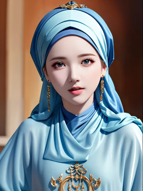 1girl, solo, beautiful face, high detailed realistic eyes, double eyelids, high detailed realistic pupils, upon body from head to waist, (wearing hijab:1.37), (moslem headscarf:1.37), reading glasses, sitting alone on a long chair, amazing mosque park back...