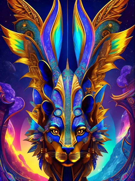 the prompt for the given theme would be:
"anubis in a psychedelic and surreal world, ultra-detailed, with vibrant colors and lig...