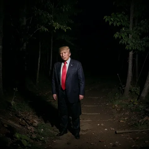 Donald trump on night trail cam