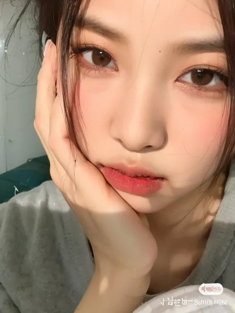 tem uma mulher com batom rosa e camisa cinza, Ulzzang, jennie blackpink, maquiagem sul-coreana popular, wan adorable korean face, Sakimichan, Jinyoung Canela, young adorable korean face, Olhos do quarto, fechar o rosto, maquiagem coreana popular, beautiful...