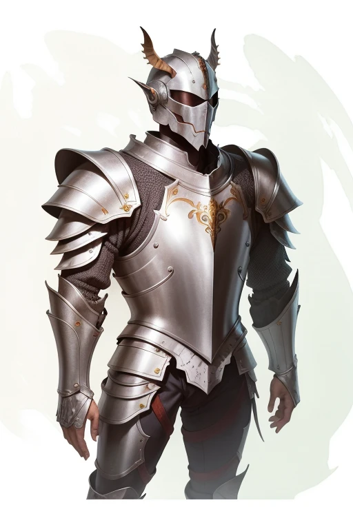 magicitem_v1 (white background), leather brown armour with little scales, no human, suit of armour,