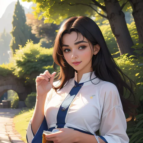 (Extremely detailed 8k wallpaper:2), (photo:2), (22 years old soigne Beautiful girl:2), (gives a lecture to friends:2), detailed (Face and eyes), (hyper realistic:1), (highly detailed:1), (epic realistic:1), rim light, (maximum details:1), cozy, (fullbody:...