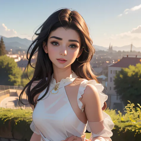 (Extremely detailed 8k wallpaper:2), (photo:2), (26 years old soigne Beautiful girl:2), (gives a lecture to friends:2), detailed (Face and eyes), (hyper realistic:1), (highly detailed:1), (epic realistic:1), rim light, (maximum details:1), cozy, (fullbody:...