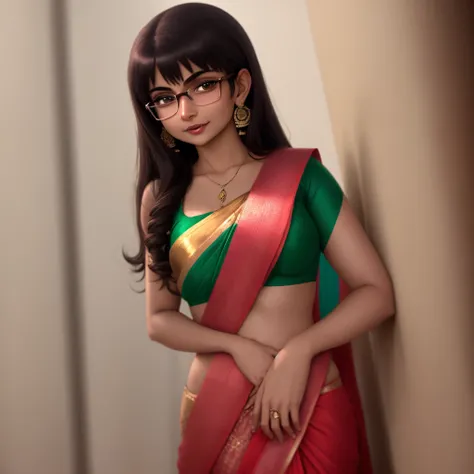 Anime mia khalifa in a saree  jhonny sins