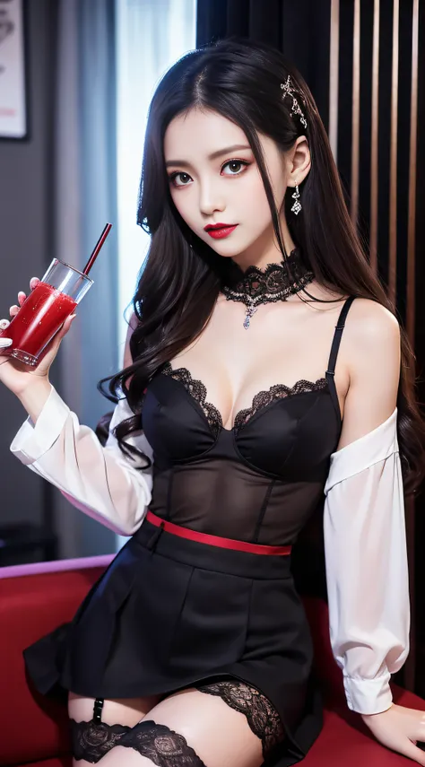 Charming beauties、校服、blouse、tight skirts、Evil Female Executive、Evil Fall、dark、brainwash、panthyhose、lacy fabric、Glossy legs、Red lipstick、purple nail polish、Evil look、Suspicious look、Hollow eyes、darkened room、Night、wicked、Dick、Hold your dick、jingle、Male geni...