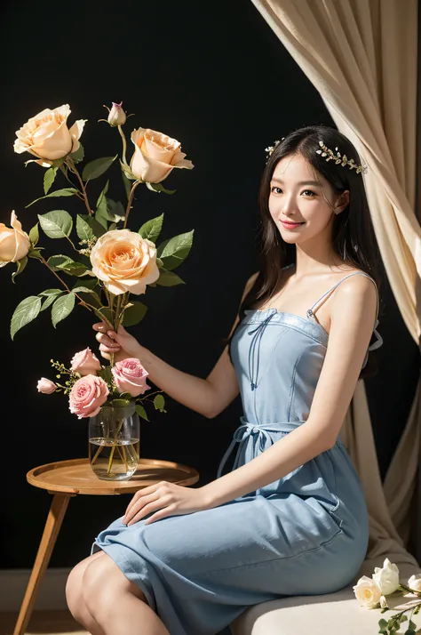 quantum mechanics、Math、Astronomical utensils、astronault、Roses in a vase、fruits、cute little。A smile、Ancient Greek costumes、Paintings by Sandro Botticelli。Waiting for the costume to start with stretched shoulders