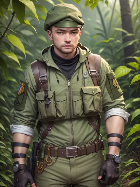 justin timberlake wears mercenary uniform in jungle --auto --s2