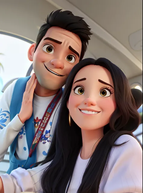 casal no estilo disney pixar, alta qualidade, melhor qualidade