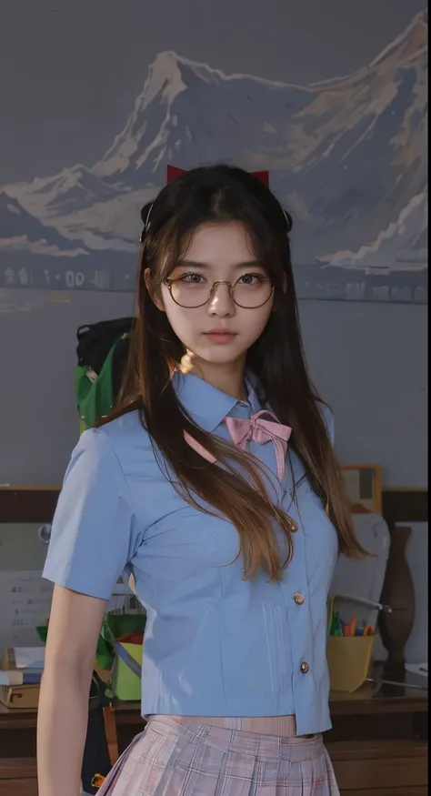 Korean school girl in uniform