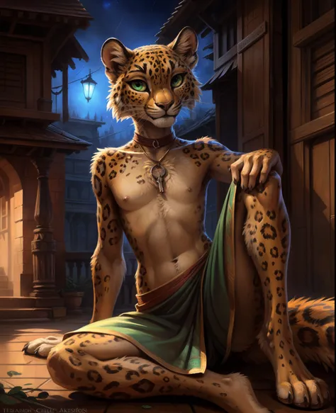 by kenket, by celestespaniel, by bonifasko, by teranen, by skeleion, by black-kalak, portrait, (Highest Quality, 4k, masterpiece, Amazing Details:1.1), 1other, solo, ((anthro, furry, kemono, leopard)), tabaxi street urchin, androgynous, beautiful, feminine...