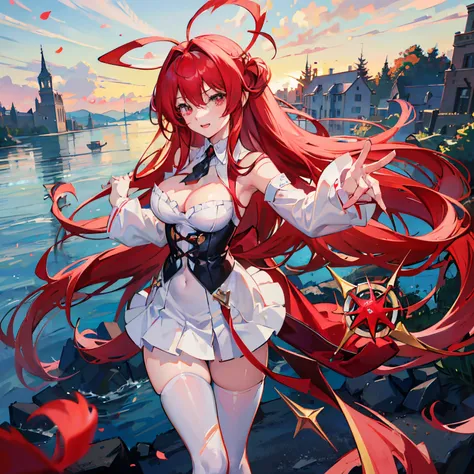 rias gremory from high school dxd, master piece,upper body half,8k,high res,fron view,looking at viewer,not full body image,like a passport size image