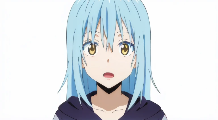 anime, a girl with blue hair and a black top, reincarnated as a slime, tensei shitara slime datta ken, full face shot of rimuru tempest, profile shot of rimuru tempest, anime girl with teal hair, anime girl named lucy, rogue anime girl ayanami rei, rimuru ...