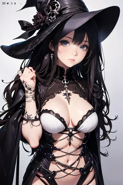 Anime girl holding a skeleton and skull in her hands, anime skull portrait woman, mechanized witch girl, Gothic Maiden anime girl, guweiz on pixiv artstation, guweiz on artstation pixiv, beautiful necromancer girl, Detailed Digital Anime Art, cushart krenz...