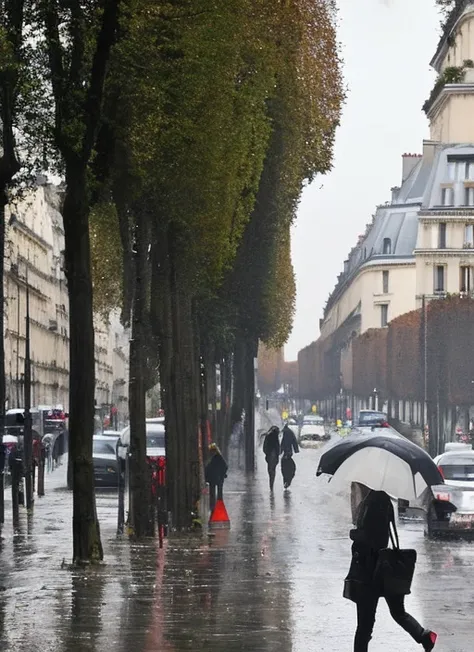 Paris in the rain