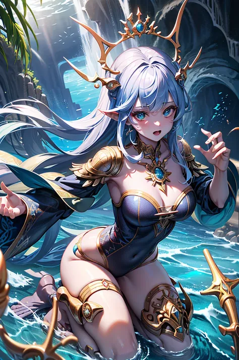 Adventurer of the rough seas, Renoaga、Make friends with the secrets of the deep sea and mysterious creatures、Take on an exciting adventure。Her features and decorations、Incorporating the colors of the sea and the beauty of coral reefs、Express the strength a...