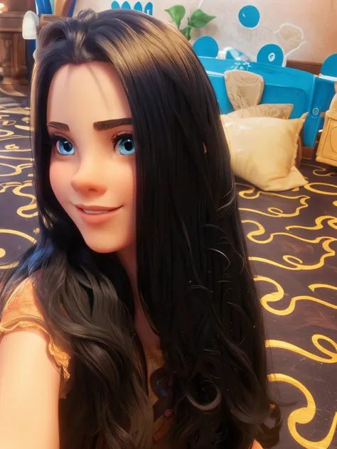 disney 3D beautiful hair , lips , face , eyes