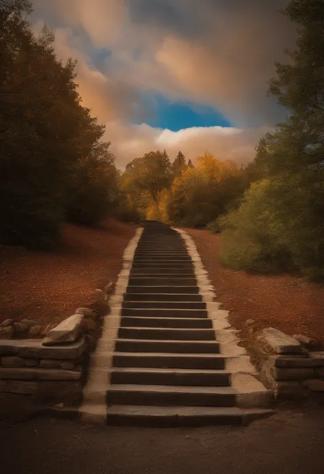 Close-up of the stairs leading to the rainbow sky, stairway to heaven, A very colorful heaven, stairs from hell to heaven, Leading to the Sky, Rainbow clouds, Colors of Heaven, Rainbow Trail, Colorful sky, Rainbow clouds, Heaven!!!!!!!!, rainbow, Rainbow c...