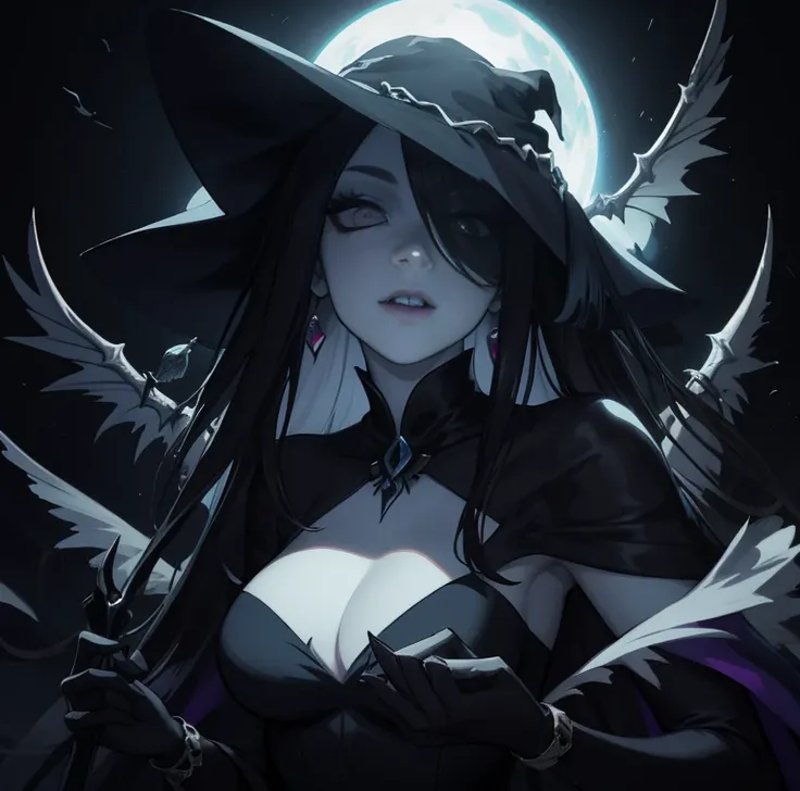 a cartoon drawing of a woman dressed in a witch costume, /! the sorceress, style of duelyst, dark sorceress fullbody pose, dark witch character, evil sorceress, morrigan aensland, dark sorceress, supervillain sorceress witch, morrigan, human :: sorceress, ...