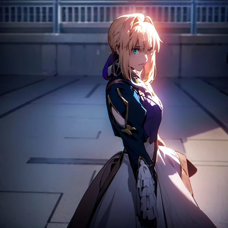 violet evergarden in violet evergarden meets saber in fate staynight