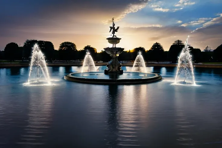 fountain of apollo, le bassin du char d'apollon, palace of versailles, fountain splashing violently, fountain splashing violentl...