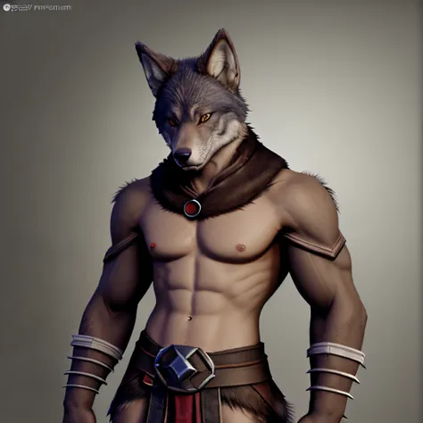 Solo, male anthro wolf, furry, kemono, ragnarok online, non player character