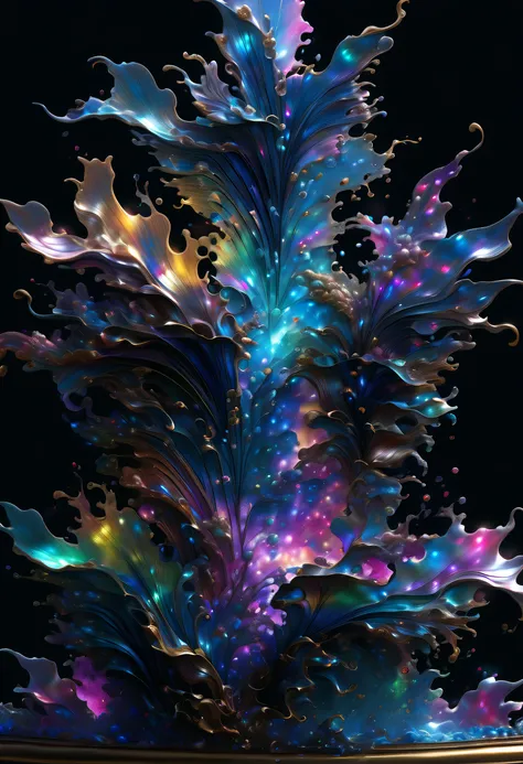 eternal fantasy fountain of alcohol ink illustration, (((radiosity rendered in stunning 32k resolution:1.3))), highest quality, highly quality, (((crisp clarity that is unmatched:1.3))), (((beautiful detail glow:1.3))), imagine a visually striking illustra...