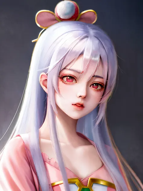 anime girl with a strawberry on her head, portrait of an anime girl, anime character, portrait anime girl, female anime character, an anime girl, girl with white hair, beautiful anime portrait, detailed portrait of anime girl, realistic young anime girl, a...