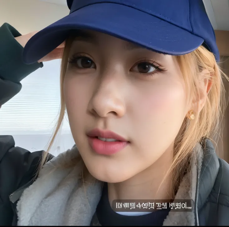 A closeup of a person wearing a hat and a jacket, Parque Roseanne do Blackpink, Kim Doyoung, wan adorable korean face, Jinyoung Canela, Sakimichan, Heonhwa Choe, jossi do blackpink, Dom Yunjoo, Mulher sul-coreana bonita, maquiagem sul-coreana popular, Retr...