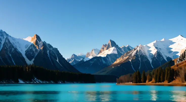 A place with mountains and water