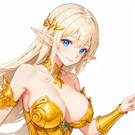 ​masterpiece、top-quality、ighly detailed、hight resolution、１６ｋ、fullnude、teats、Polori、Boob proportions、golden armour、Very thin skirt、Black pants、Full body like、Very white skin、Beautiful fingers、Anime girl with very big breasts posing naked、Perfect Style、elvis...