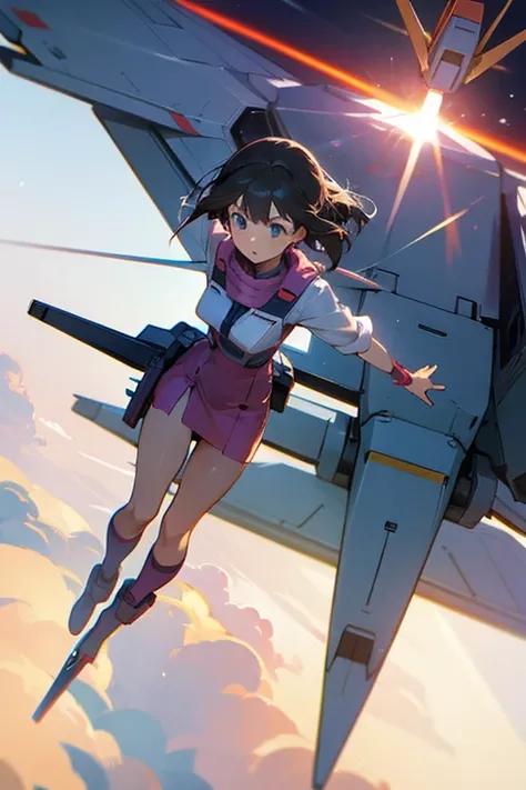 Girl piloting a gundam