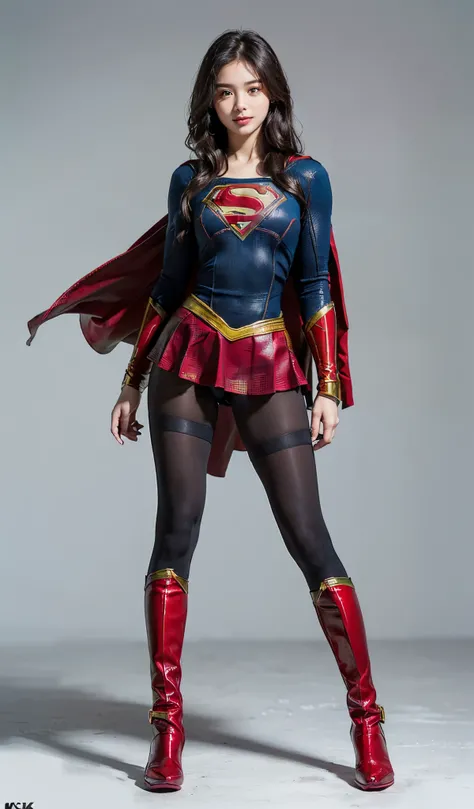 Suffering、mouth is always open sloppily、Drool is always dripping from my mouth、Asian Beautiful Girl、(((Wear black tights on your beautiful legs.)))、(((beauty legs)))、(((facial expression of smile)))、((((Make the most of the original image)))、(((Supergirl C...