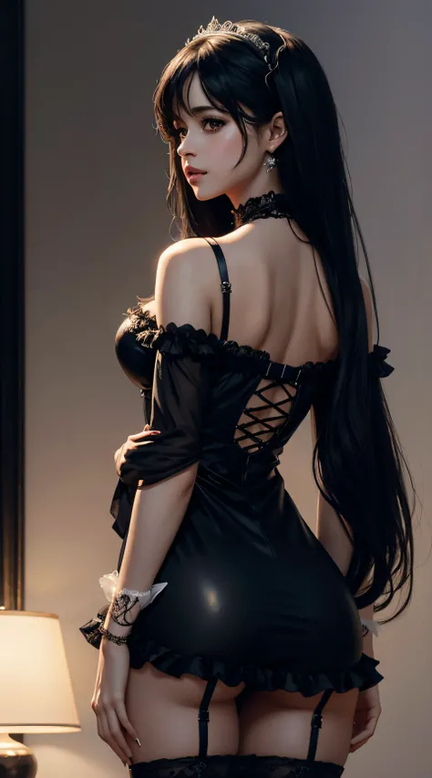 Camila Cabello, french maid sexy clothes, character portrait, 4 9 9 0 s, long hair, intricate, elegant, highly detailed, digital painting, artstation, concept art, smooth, sharp focus, illustration, art by wlop, charlie bowater and alexandra fomina