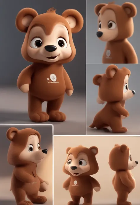 Cartoon character of a girl wearing bear clothes, Animated characters, stylized characters, Animation-style rendering, 3D stylization, arnold maya render, Stylized 3D rendering, Cartoon rendering key shots, 3d character, 3d character, Stylized 3D rendering...