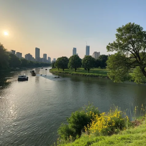 landscape shot　android meda　along the river