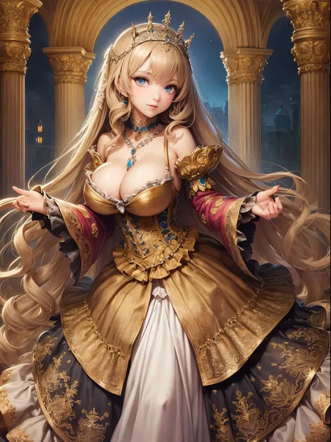 ultra-detailed, extremely detailed,((anime artstyle)),Masterpiece,(Best Quality),(Super Detail),(Very Delicate and Beautiful),((Solo)),((full body)),full body,((detailed face and eyes)),perfect eyes, rendered eyes,jewel-like beautiful eyes,((1 princess in ...