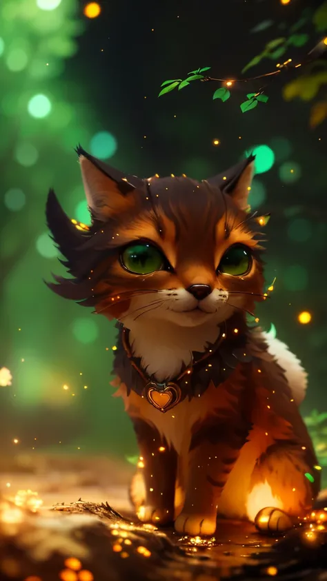 cat sitting in the mud, adorable digital painting, Epic concept art. bokeh, cute detailed digital art, highly detailed 4k digital art, furry digital art, ethereal fox, 4k detailed digital art, Adorable glowing creature, Cute forest creature, Cute digital a...