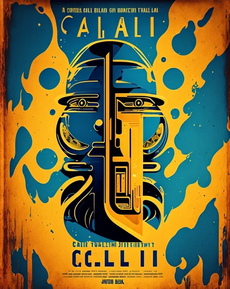 Blue and gold color poster For the call of brilliant talents