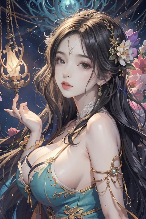 （tmasterpiece，top-quality，Best quality at best，offcial art，Beautiful and beautiful：1.2），（1 plump girl），The content is very detailed，Colorful，The most detailed，offcial art，Unity8k wallpaper，ultra - detailed，Beautiful and beautiful，Big breasts are beautiful，...