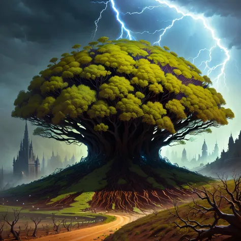 Anthill struck by lightning, Aesthetic, Fantasy