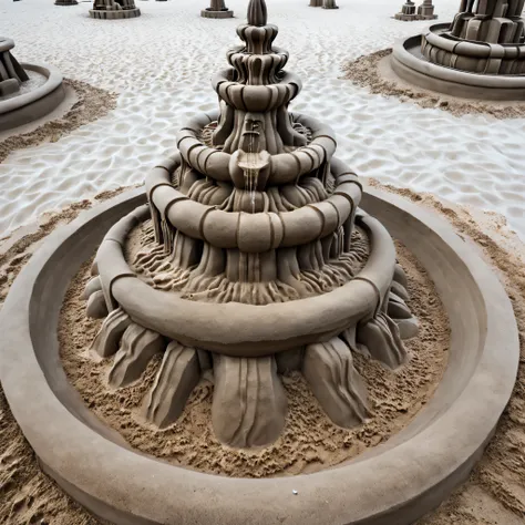 Sand sculpture style, The fountain