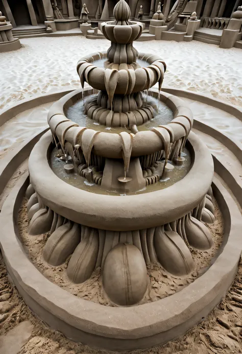 Sand sculpture style, The fountain