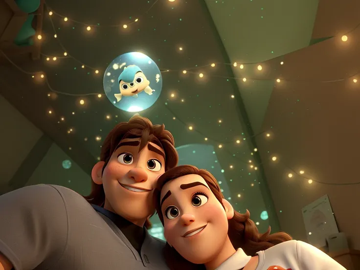 Um casal estilo disney pixar, alta qualidade, melhor qualidade.