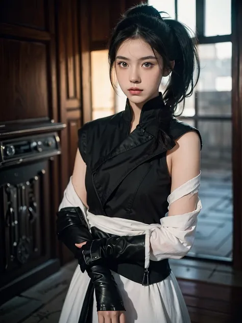 ( masterpiece, top quality, best quality, official art, Beauty and Aesthetics,8k,17 years old girl,ultra detailed,raw photo:1.5),(photorealistic:1.4), (black hair:1.5), Dreamy, cinematic lighting, PerfectNwsjMajic, , Surrealism, UHD, ccurate, Super detail,...