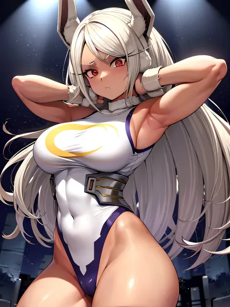 personaje de anime con un culo muy grande, Personaje del juego de lucha, Pose de lucha, Pose ruda, most strongest pose, Pose de lucha, chica musculosa, Chica en forma, Tifa Lockhart con pelo blanco, Thicc, Chica perfecta de pelo blanco, commission for high...