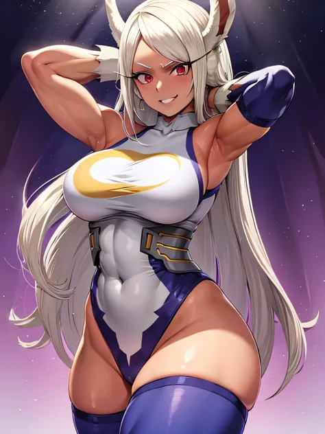 personaje de anime con un culo muy grande, Personaje del juego de lucha, Pose de lucha, Pose ruda, most strongest pose, Pose de lucha, chica musculosa, Chica en forma, Tifa Lockhart con pelo blanco, Thicc, Chica perfecta de pelo blanco, commission for high...