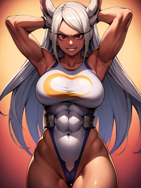 personaje de anime con un culo muy grande, Personaje del juego de lucha, Pose de lucha, Pose ruda, most strongest pose, Pose de lucha, chica musculosa, Chica en forma, Tifa Lockhart con pelo blanco, Thicc, Chica perfecta de pelo blanco, commission for high...