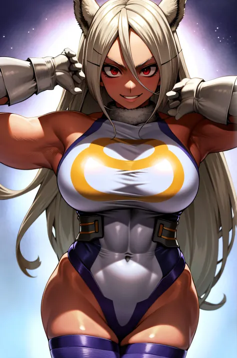 personaje de anime con un culo muy grande, Personaje del juego de lucha, Pose de lucha, Pose ruda, most strongest pose, Pose de lucha, chica musculosa, Chica en forma, Tifa Lockhart con pelo blanco, Thicc, Chica perfecta de pelo blanco, commission for high...