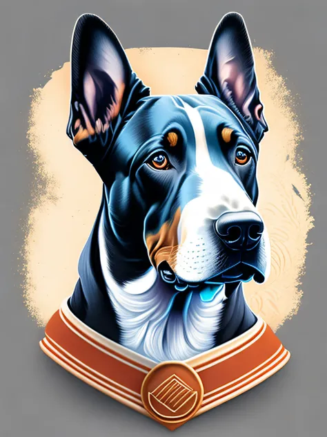 doberman, dog, design de camiseta, rzminjourney, arte vetorial, fundo branco